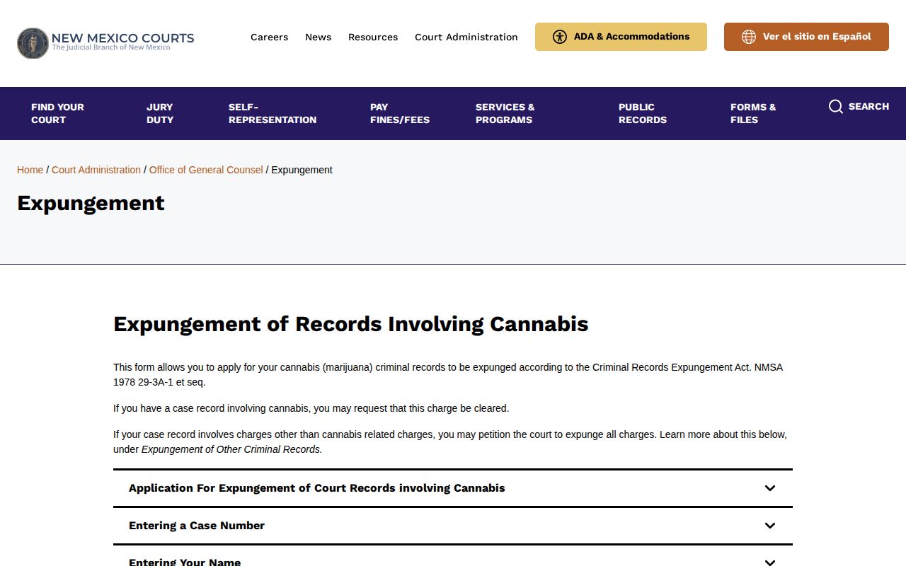 New Mexico expungement path for Catron County release records